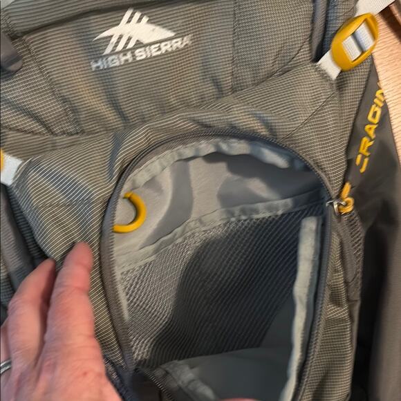 High Sierra Gray & Yellow Hydration Hiking Backpack main image 4